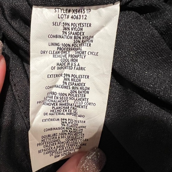 Xcape Petites by Joanna Chen Black Taffeta Peplum Dress, Size 8P - Picture 6 of 6